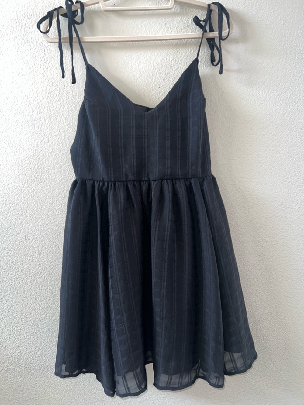 Lulu's Black Tie-Shoulder Mini Dress
